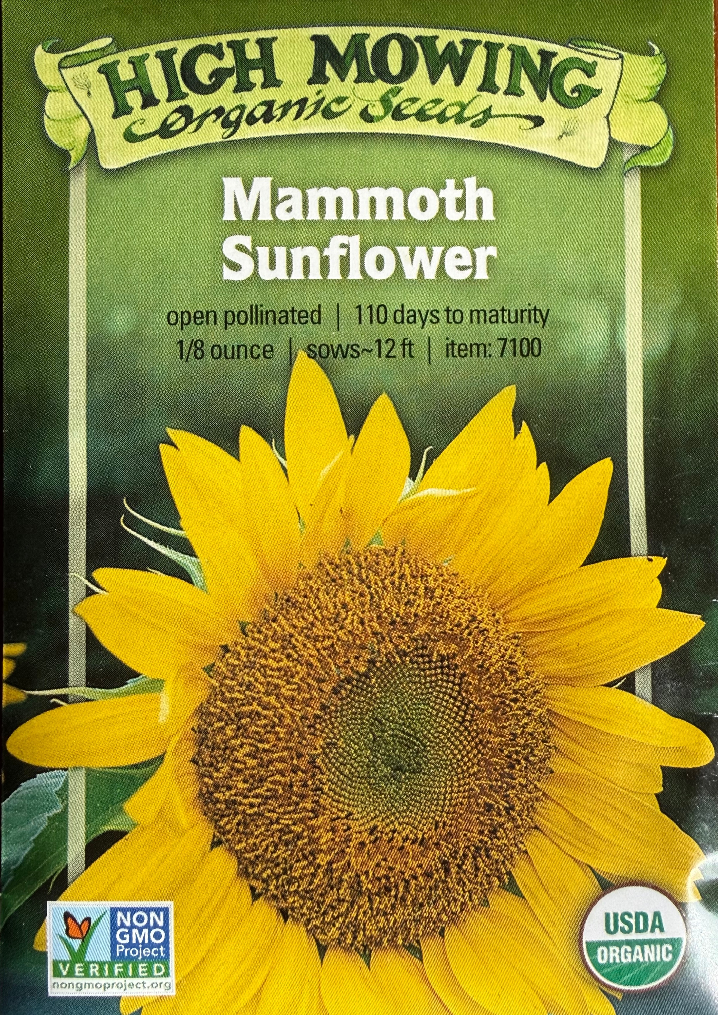 High Mowing Mammoth seed packet